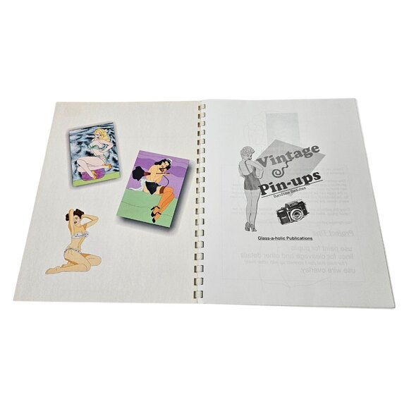 Vintage Pin-ups Bandsaw Beauties Stained Glass Pattern Book Glass-a-holic Crafts - Picture 3 of 8